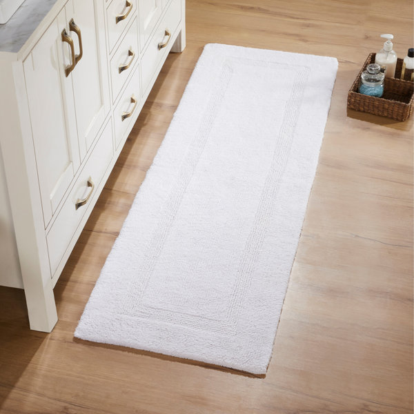 Alfombra de baño reversible de algodón Rozanne