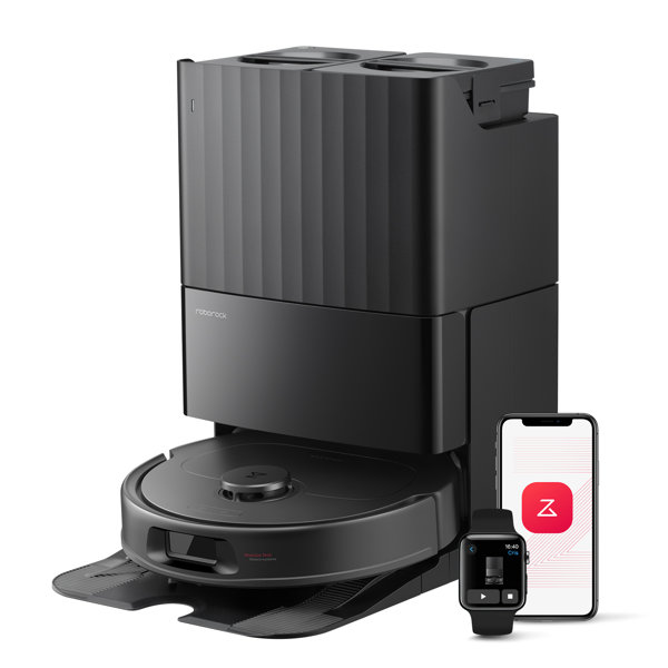 Aspiradora y trapeadora robot Roborock Qrevo Series, succión de 10,000Pa (QV 35S), autovaciado, autolavado y secado al aire, elevación del trapeador de 10mm