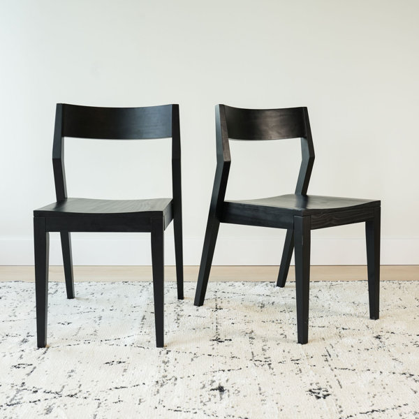 Silla de comedor moderna de madera maciza Linzy