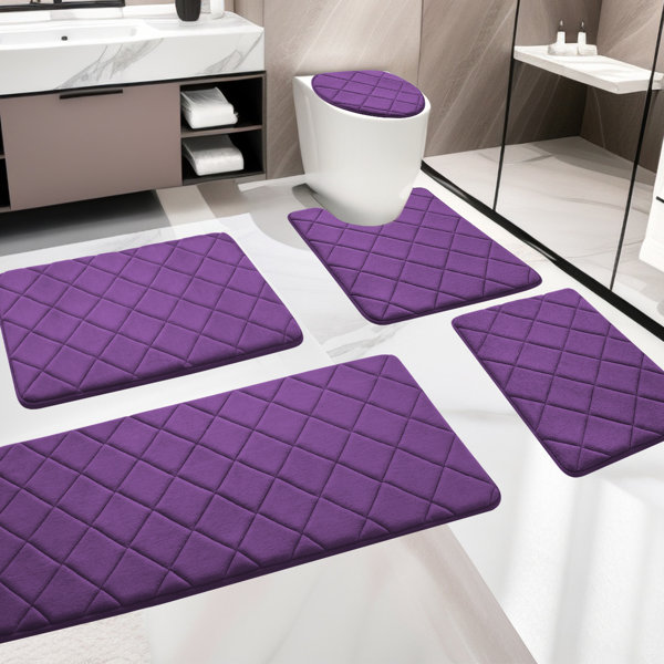 Alfombra de baño con respaldo antideslizante de espuma viscoelástica (Juego de 5)