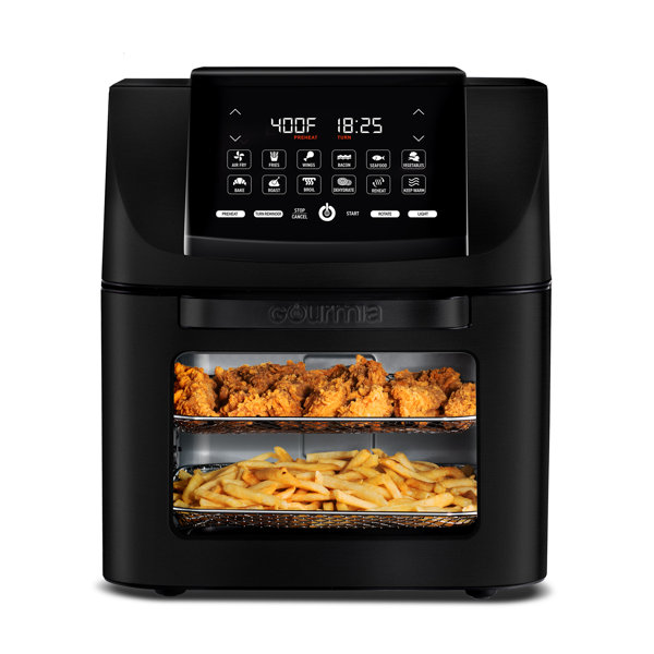 Freidora de aire digital multifunción Gourmia de 14 cuartos con pantalla táctil, rotisserie y deshidratador
