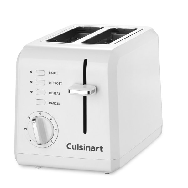 Tostadora compacta de plástico Cuisinart de 2 rebanadas