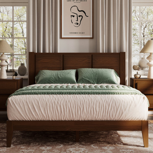 Base de cama de madera maciza Knighten