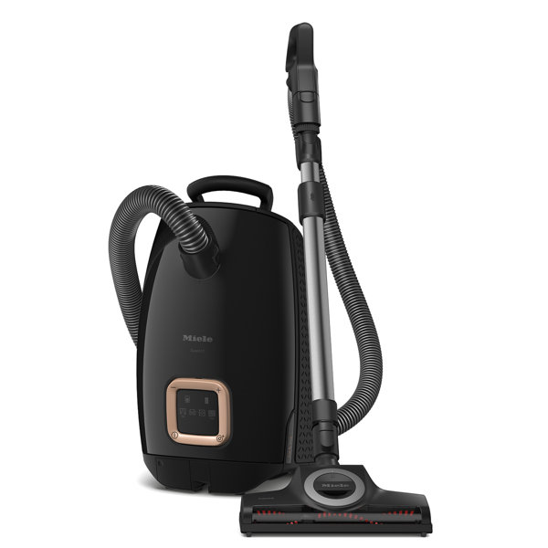 Aspiradora de canister con bolsa Miele Guard L1 Cat & Dog para dueños de mascotas con filtro Active AirClean reductor de olores, cabezal TurboTeQ y cabezal universal AllTeQ, en negro obsidiana/gris espacial