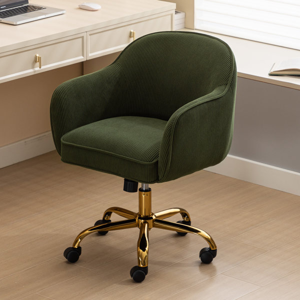 Silla Giratoria de Oficina Dinorah Velvet, Ajustable en Altura