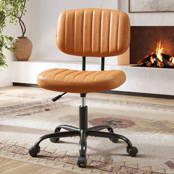 Silla de oficina giratoria Duthill de cuero sintético con respaldo