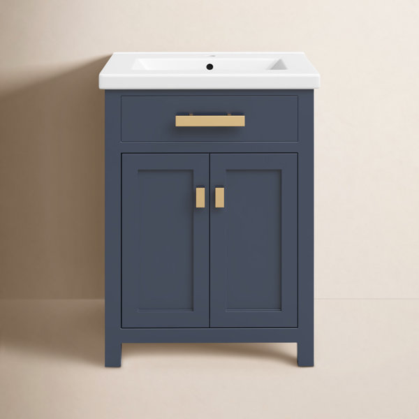 Caitlyn 24'' Vanity para baño individual con cubierta de cerámica