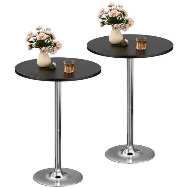 Mesa Bistro Redonda de 39.4 pulgadas con Base de Pedestal para Isla de Cocina, Barra de Hogar