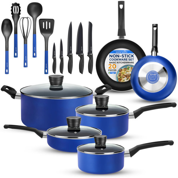 Set de 20 piezas de utensilios de cocina de aluminio antiadherente