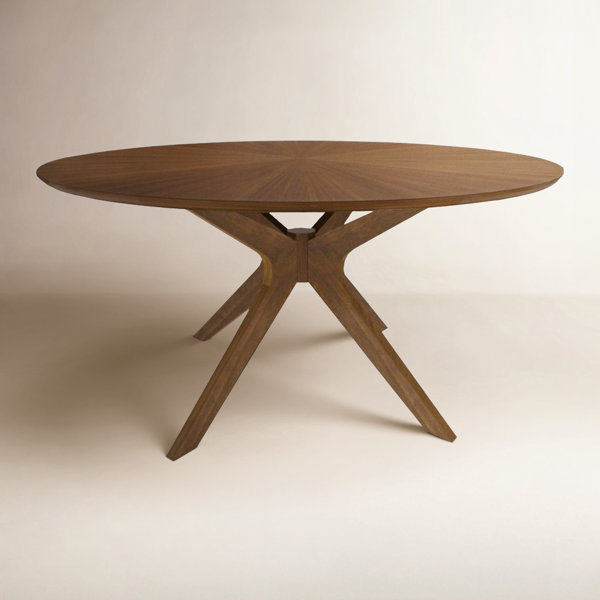 Mesa de comedor redonda Nestor de madera maciza