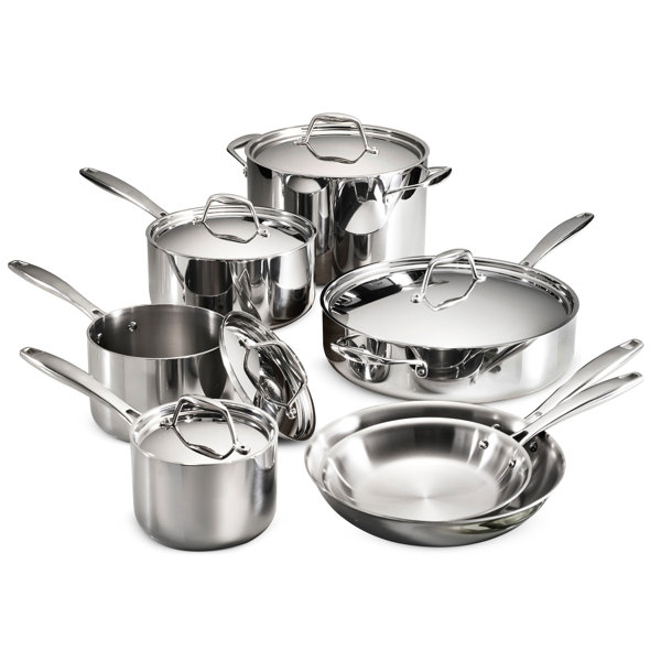 Juego de utensilios de cocina Tramontina Signature Tri-Ply Clad Gourmet de 12 piezas