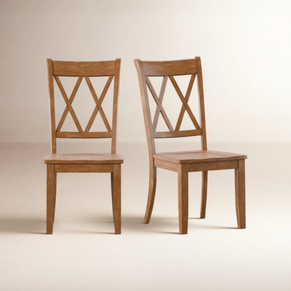 Silla lateral de madera maciza Fortville 16.93'' H