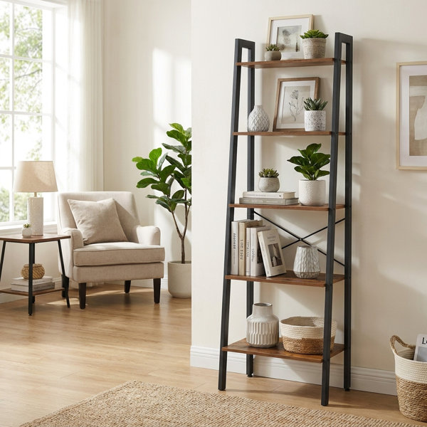 Estante tipo escalera de metal Jabari 67.9" H x 22" W