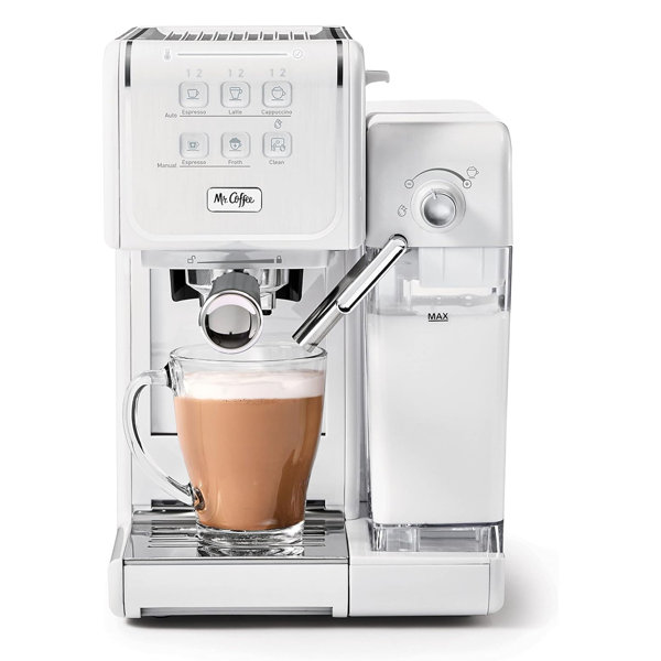 Cafetera Mr. Coffee One-Touch CoffeeHouse para espresso y latte con espumador de leche, gris