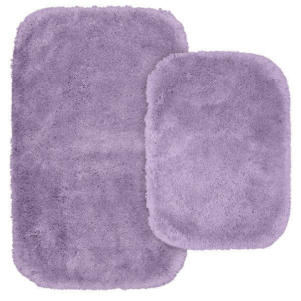 Set de 2 alfombras de baño Billy-Dean Nylon con respaldo antideslizante