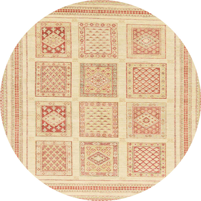 Tapis abstrait moderne 150 po, Rond 7 pi