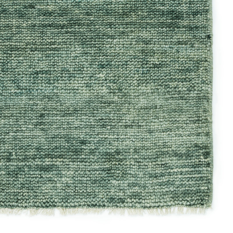Jaipur Living Origin SAG08 Handknotted Solid Teal and Green Area Rug (6'x9'), Rectangle 1' x 12'