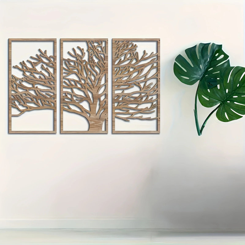 Arbre de vie, art mural en bois