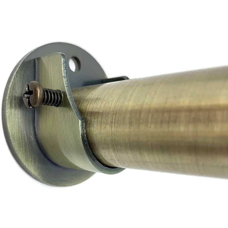 Support de fixation pour rideau intérieur Petillo, Laiton antique, H 1 po x l 2 po x P 2 po