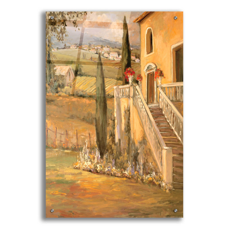 Red Barrel Studio® «Italian Villa 2» par Allayn Stevens, art mural en verre acrylique, H 36 po x l 24 po x P 0,2 po