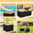 High-Density Polyethylene (HDPE) Wicker Outdoor Ottoman