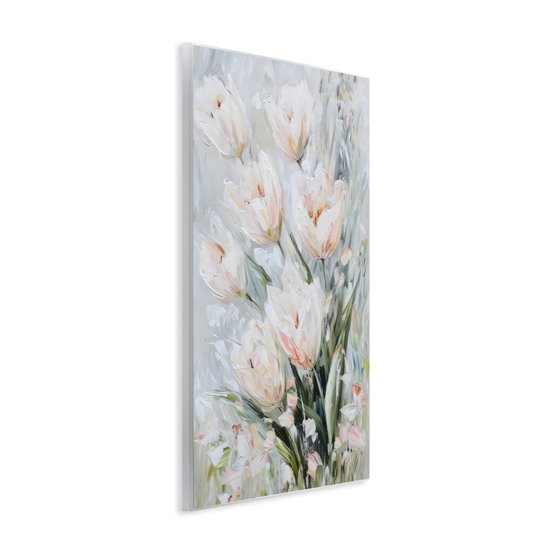 Art mural sur fleurs printanières, design par LSR Creative Studio, H 19 po x l 13 po