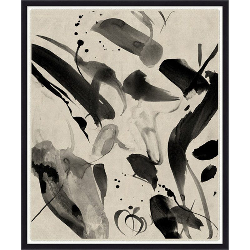 Terrazzo 3 par Thom Filicia - peinture sur toile encadrée, H 41,5 po x l 34,5 po x P 2,25 po, Beige