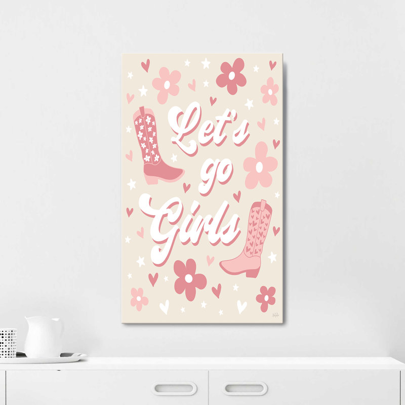 "Let's Go Girls" par Natalie Carpentieri, reproduction sur toile, H 60 po x l 36 po x P 1,5 po