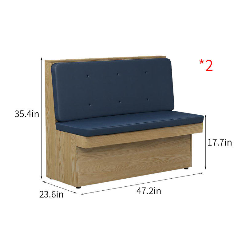 Banc rembourré en similicuir Fashion Light Luxury
