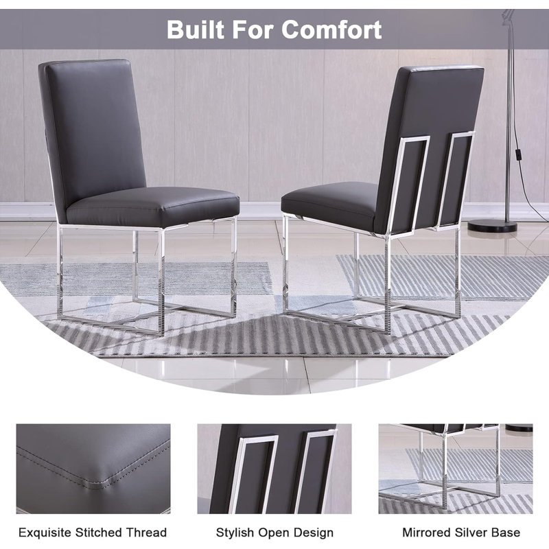 Hawkie 18.5'' H Leather Upholstered Side Chair