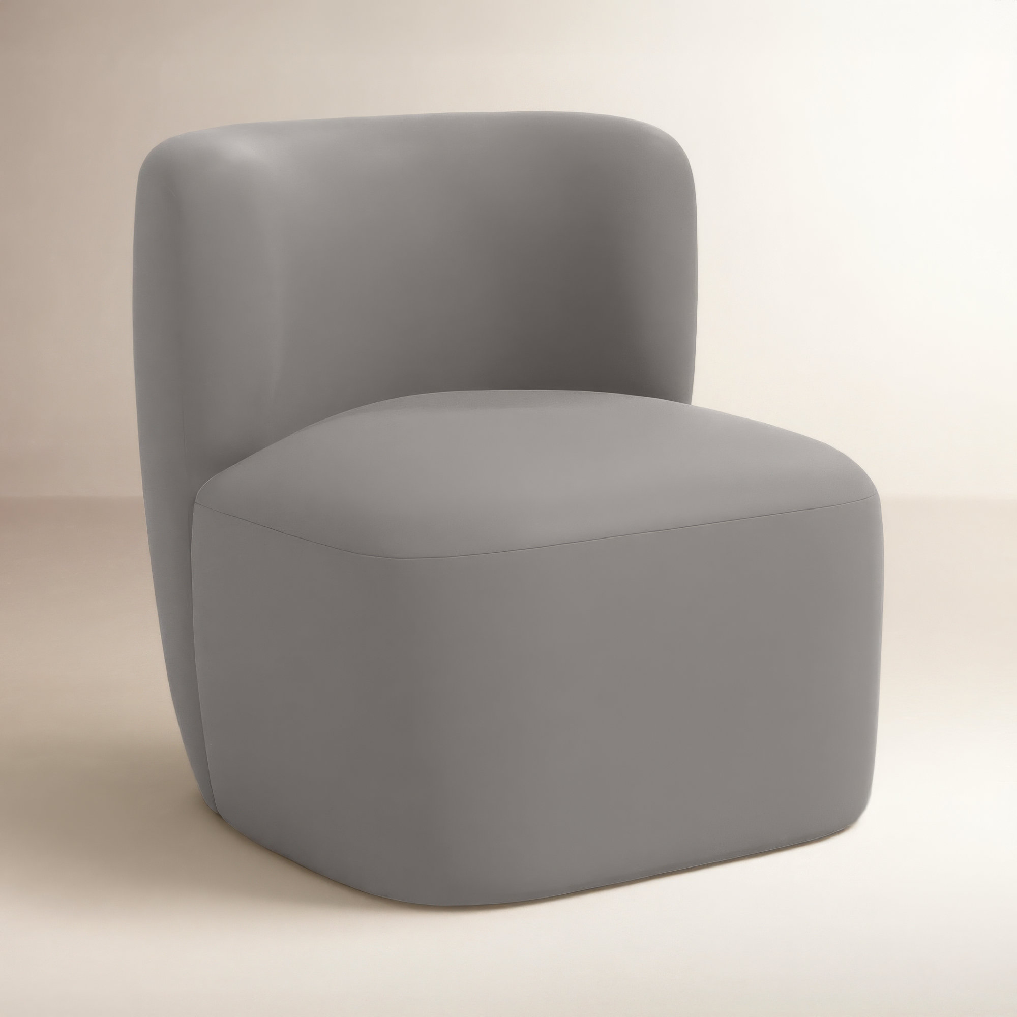 Mariza Upholstered Swivel Accent Chair, Classic Otter Performance Velvet