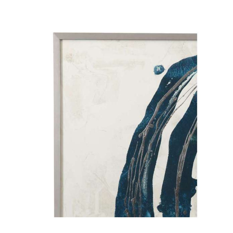Cercle bleu embelli I, reproduction encadrée