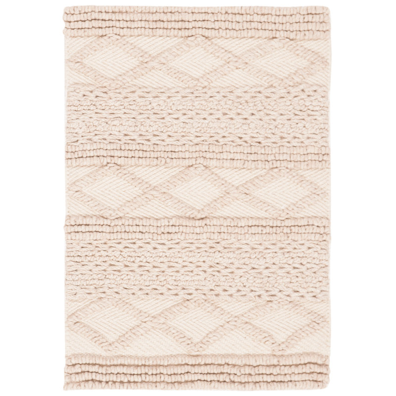 Tapis en laine et coton à motif géométrique tissé à la main Tulane Natura, Rectangle 6 pi x 9 pi