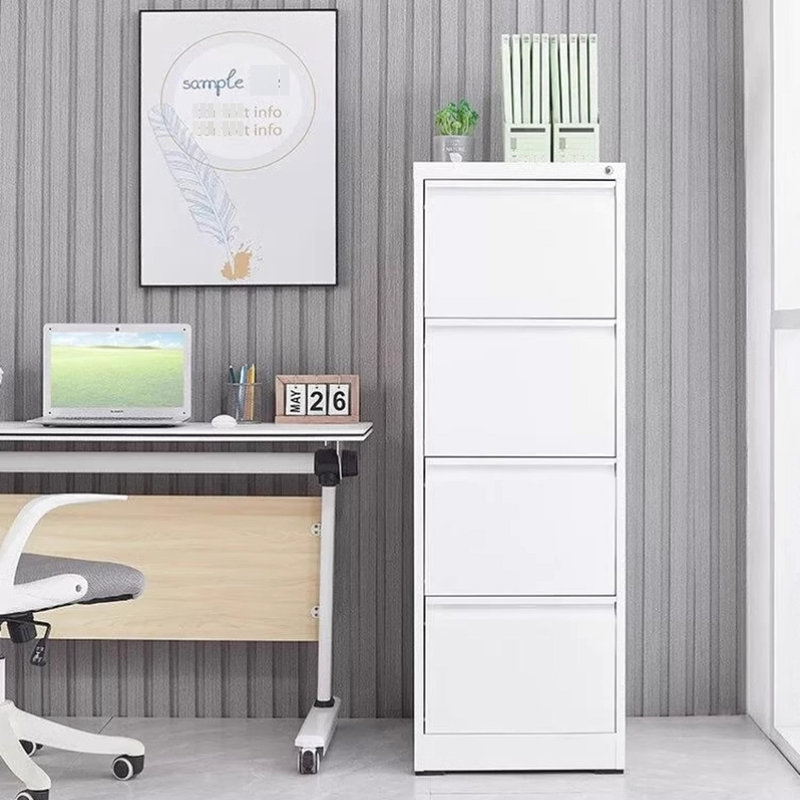 Classeur en métal avec serrure - 4 tiroirs pour un rangement sécuritaire compatible avec format légal / lettre blanc verrouillable 4 améliore l'apparence du bureau