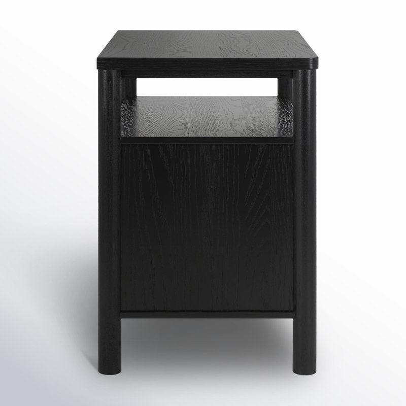 Jaylessa Wood Nightstand, Black