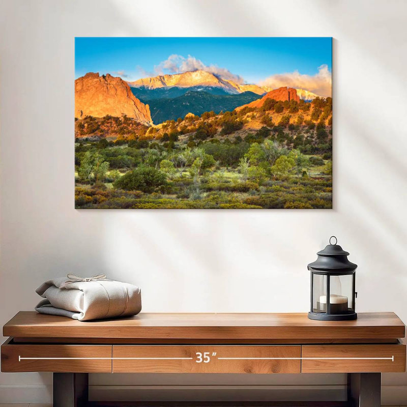 " Pikes Peak Mountainscape ", 16" H x 24" W x 1.25" D
