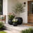 13.5 H X 17" Dia (12" Pot Opening) Round Fiberstone Planter With Drainage Hole, Black, Indoor/Outdoor Large Plant Pot For Home Patio Garden, Ideal For Large Plants-1372156540-1365753565