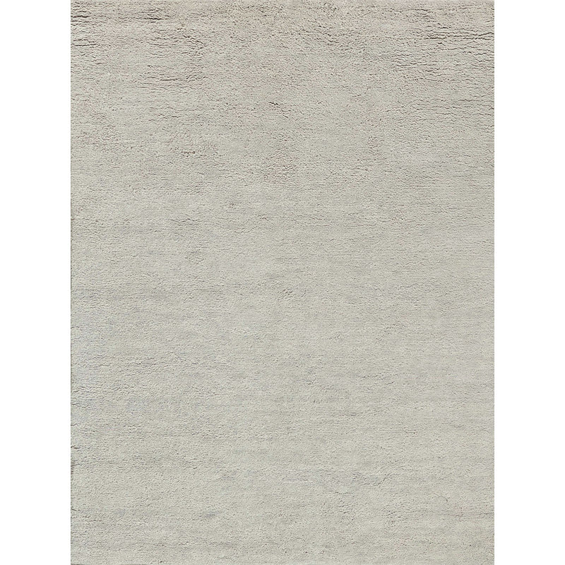 Merino Wool Area Rug in Silver, Rectangle 10' x 14'