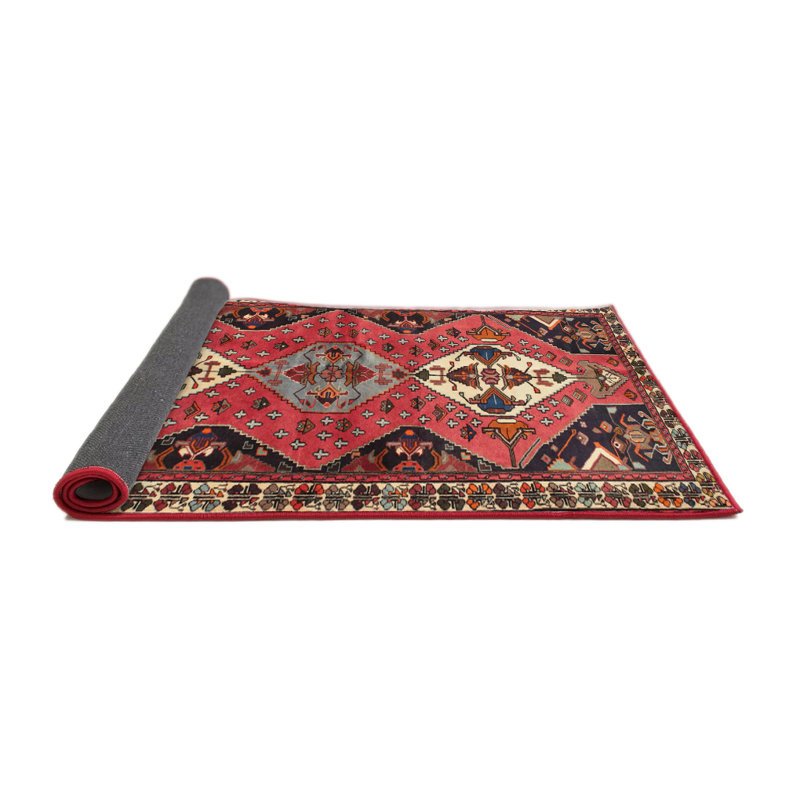 Tapis oriental rouge / noir Kerio, Rond 8 pi