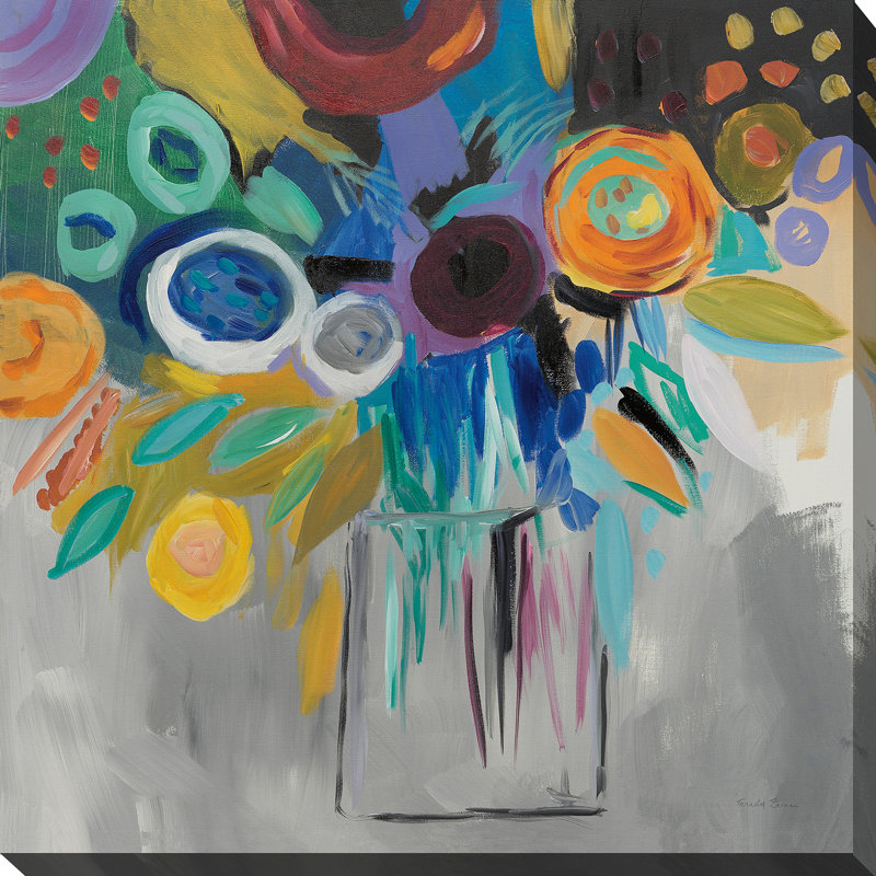 «Burst of Magic», reproduction de peinture acrylique, H 18 po x l 18 po x P 1 po, Toile tendue