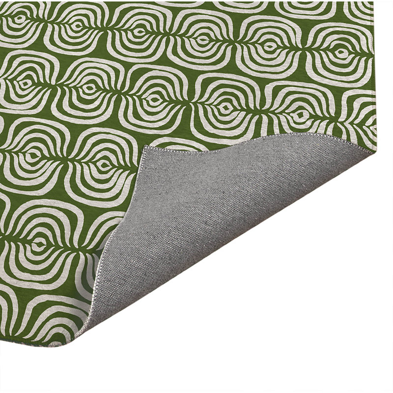 The Way Indoor Doormat, 36" W x 60" L, Olive Green