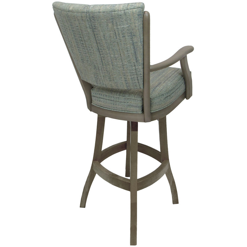 Tabouret pivotant en bois Bellamy, Tabouret de comptoir (siège d'une hauteur de 30, Nouveau gris