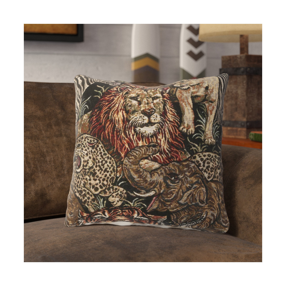 Blazing Needles Tapestry Throw Pillow