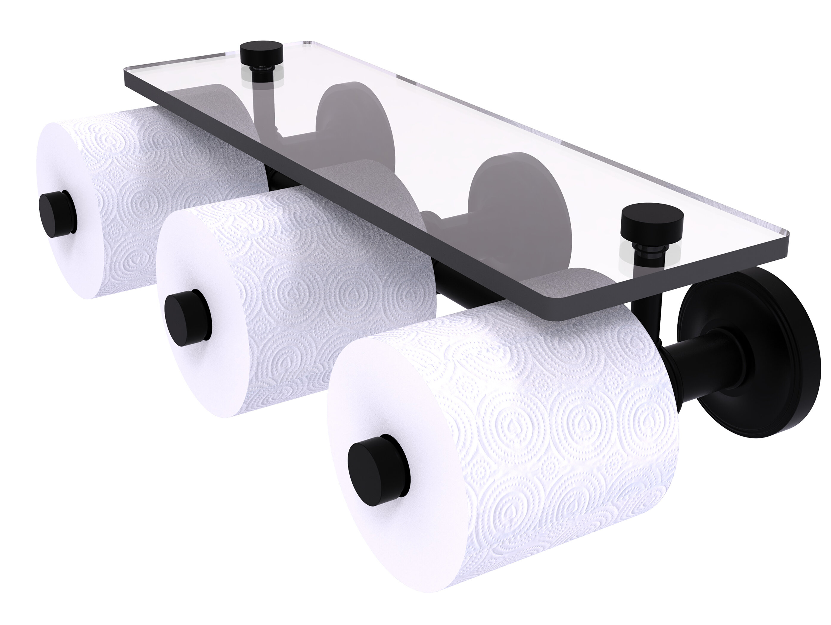 26.75 in Freestanding Toilet Paper Holder Black