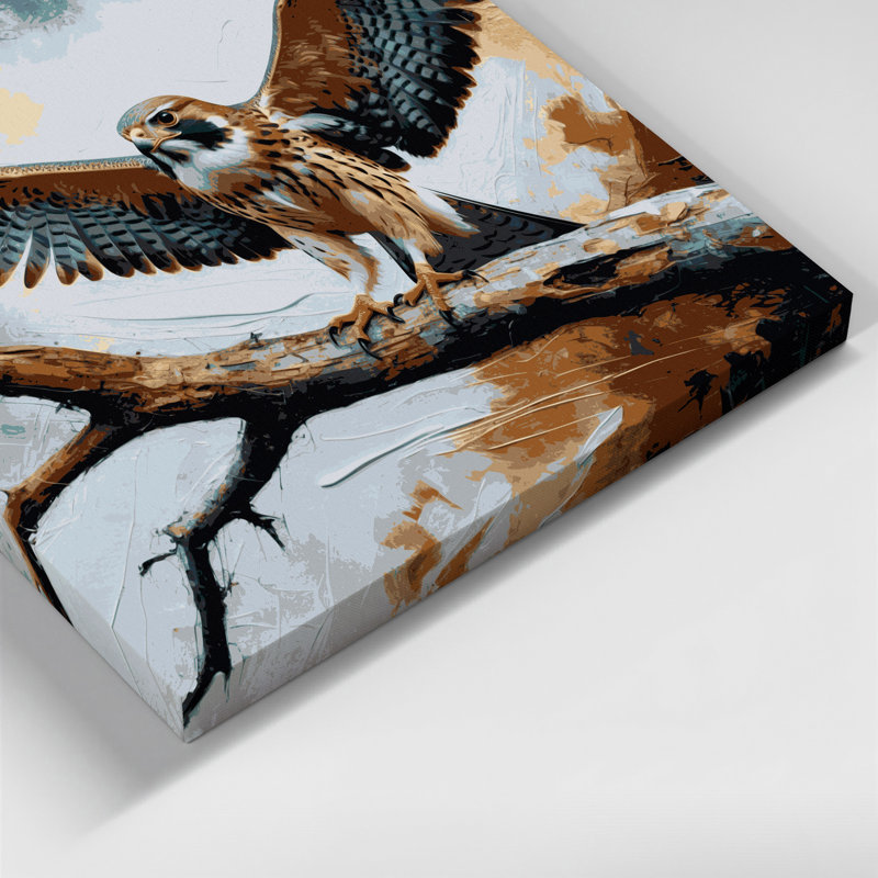 «Birds American Kestrel», art mural sur toile, H 12 po x l 12 po