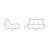 Abbie Boneless 51.5'' Loveseat Sofa Lazy Sofa Bean Bag Sofa Compression Floor Chair for Living Room, Bedroom-148125792