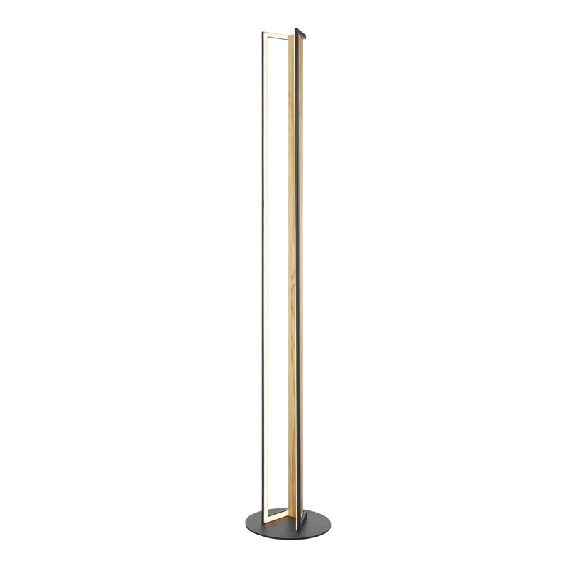 Iron & Wood Floor Lamp