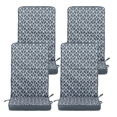 Deck Outdoor High Back Seat Pad, Pack of 4