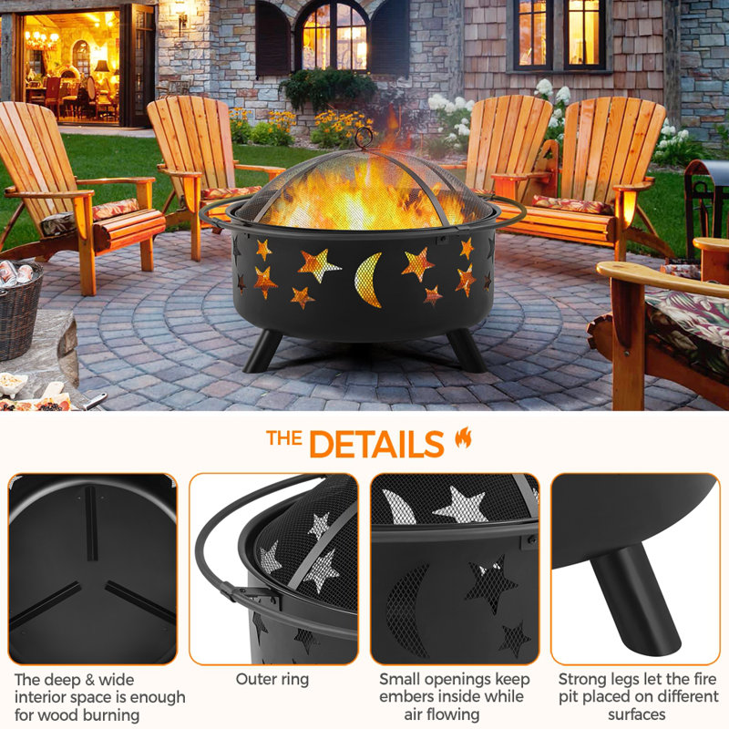 Round Iron Smokeless Fire Pit