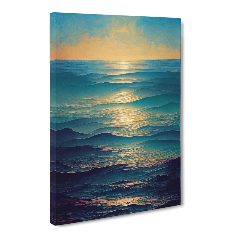 CAN-V0523-2776X Watercolour Seascape Vol.5 - Wrapped Canvas Print, 50cm H x 35cm W x 3cm D